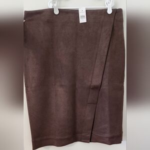 NWT Ann Taylor Brown Suede Skirt